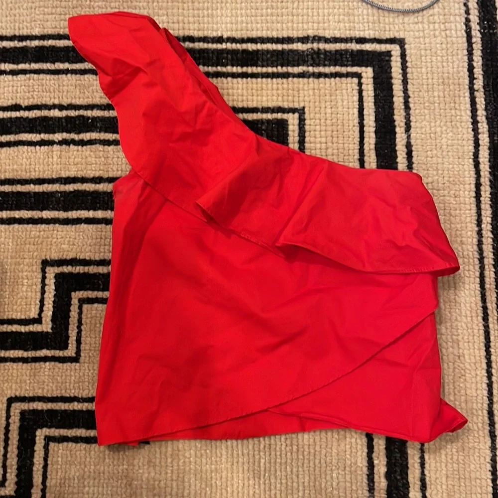 Zara One Shoulder Ruffle Top - Picture 2 of 4